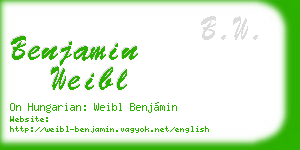 benjamin weibl business card