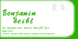 benjamin weibl business card